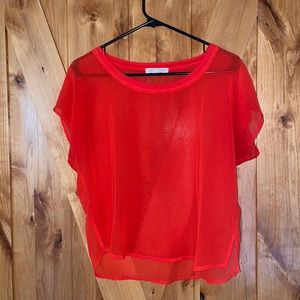 Forever 21 red/orange sheet top
